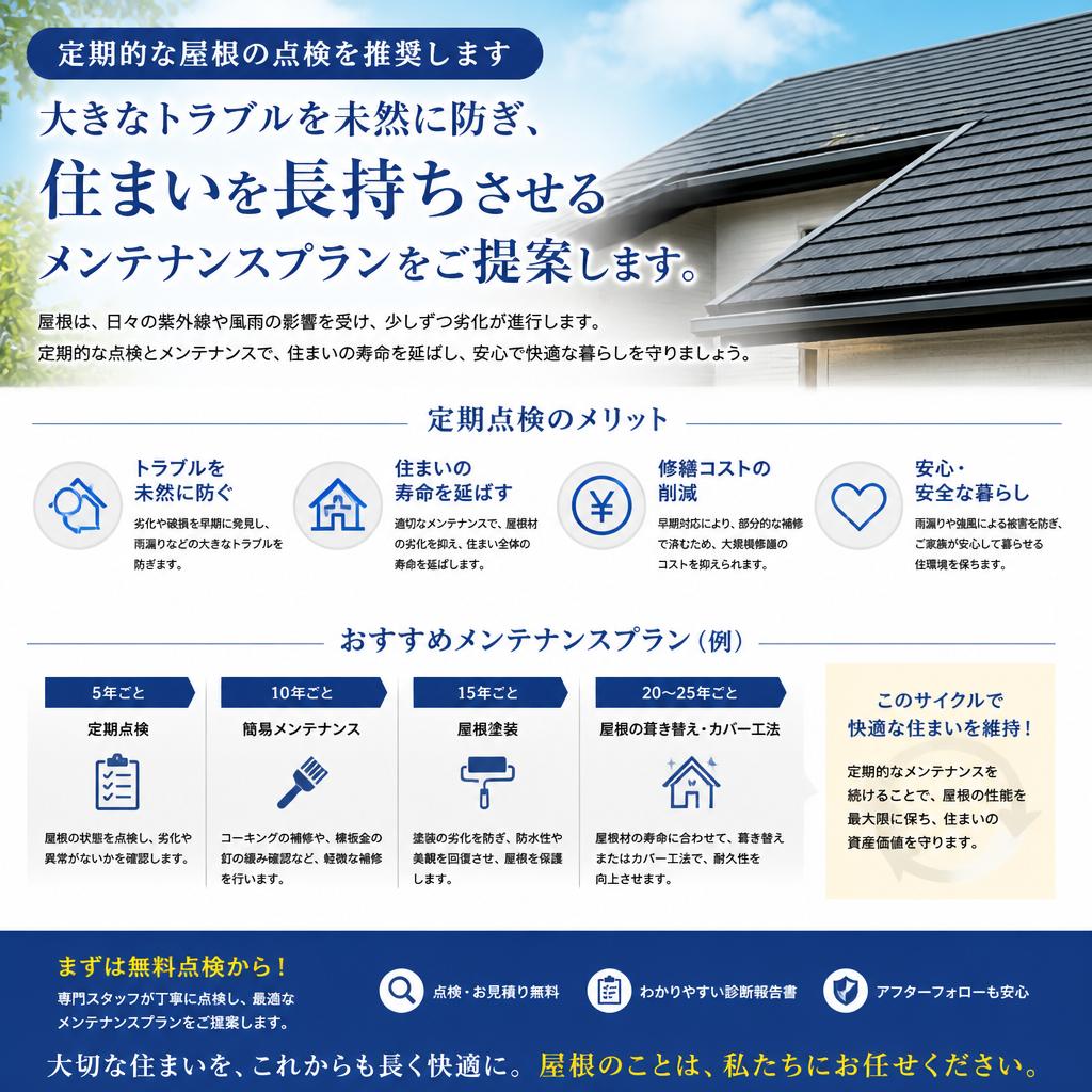 安心の定期メンテナンス