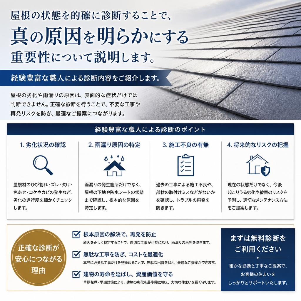 専門の雨漏り診断とは