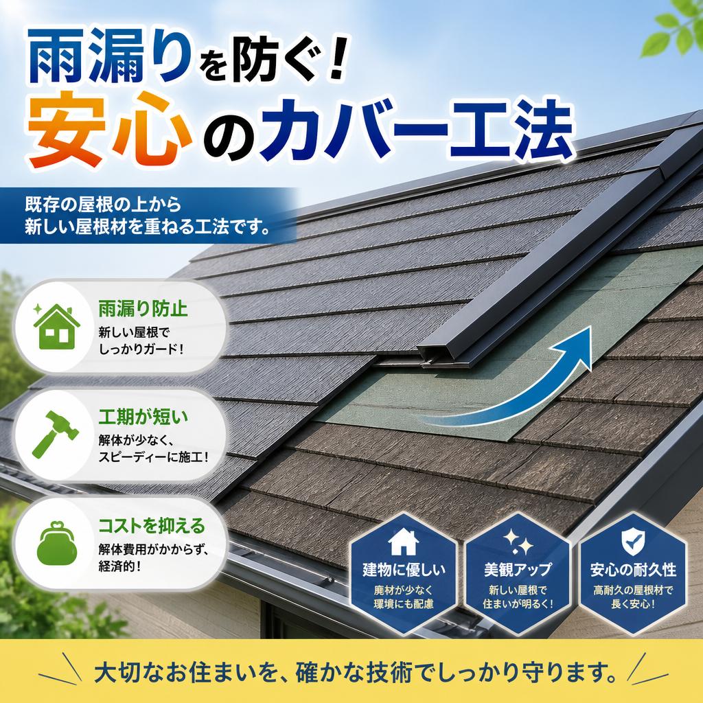 雨漏りを防ぐ！安心のカバー工法