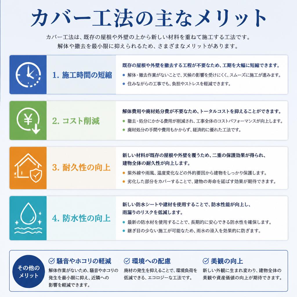 カバー工法のメリット