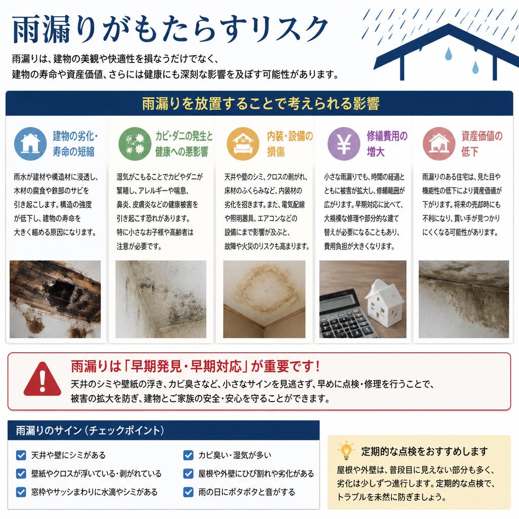 2. 雨漏りのリスクを理解する