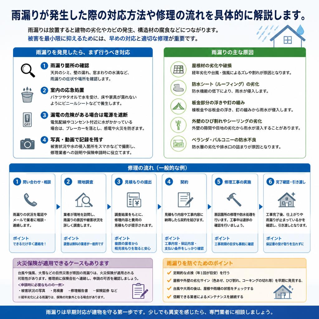 4. 雨漏り修理の流れ