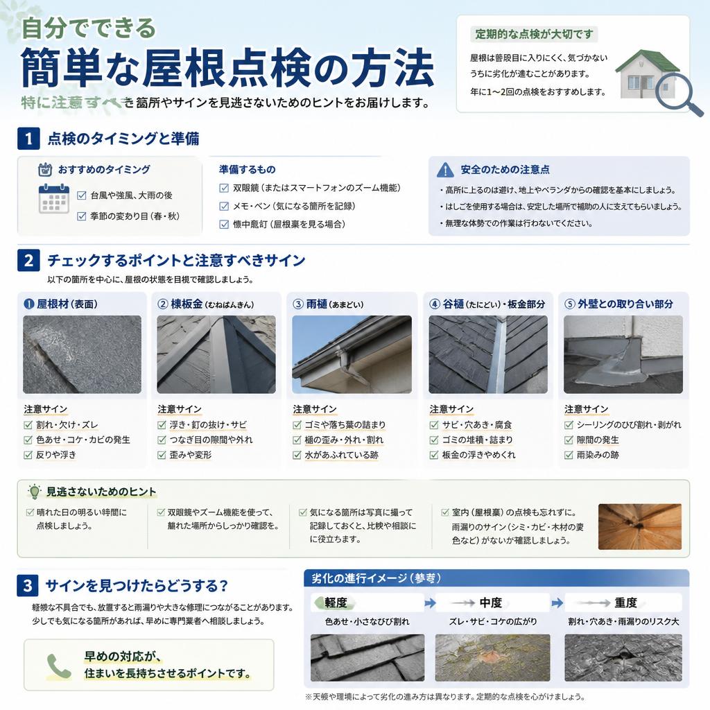 屋根の状態をチェックするポイント
