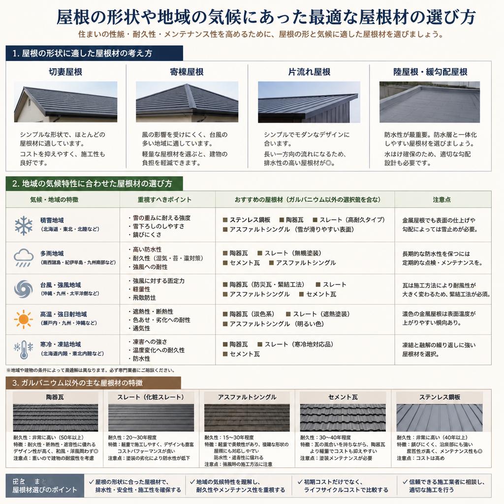 屋根材の選び方