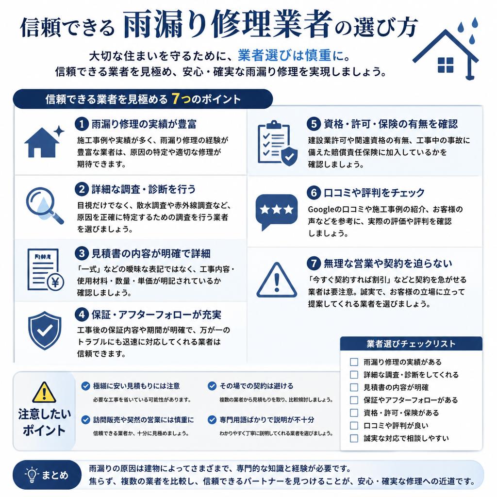 施工業者の選び方とポイント