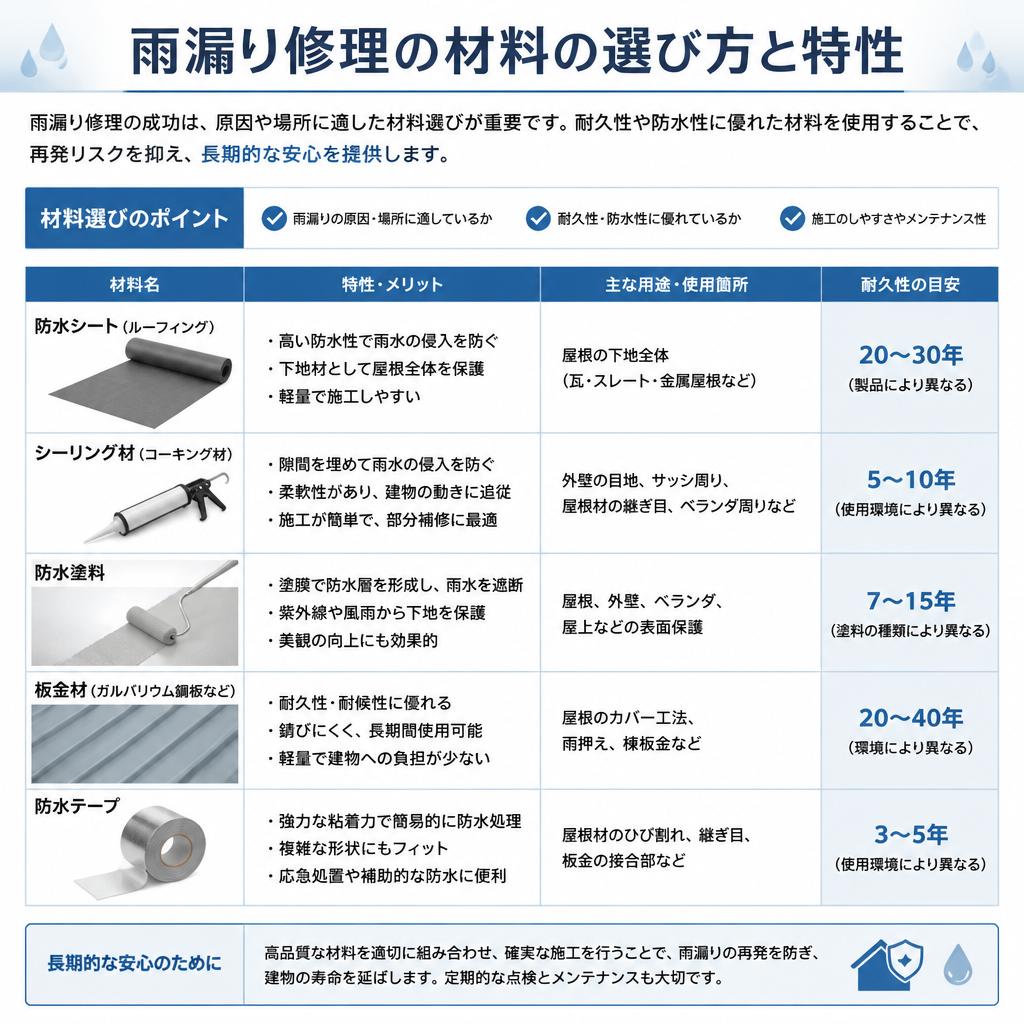 最適な材料選び